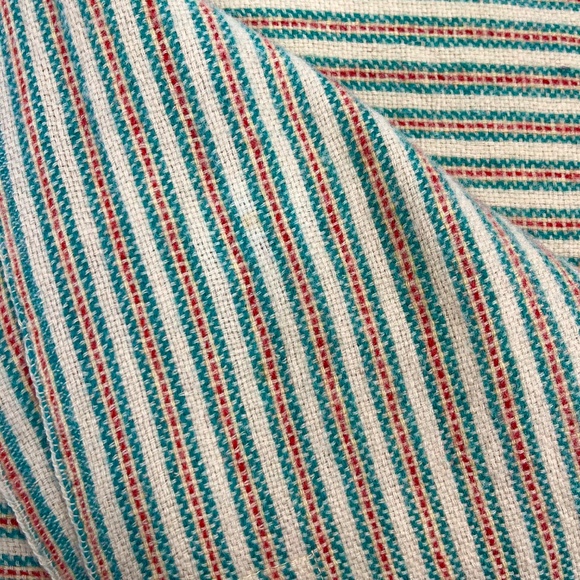 Vintage Troy Stipe Blanket Scarf Snuggler 100% Wool Throw - Picture 4 of 8